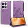 Mobigear Flowers Xiaomi 14T Pro Hoesje Bookcase Portemonnee - Paars