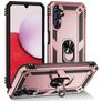 Mobigear Armor Ring Samsung Galaxy A14 Hoesje Hardcase Backcover Shockproof met Ringhouder - Roségoud