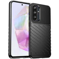 Mobigear Groove Samsung Galaxy A56 Hoesje Flexibel TPU Backcover - Zwart