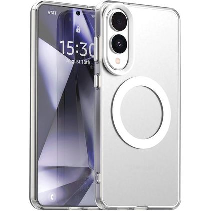 Mobigear Shockproof Samsung Galaxy S25 Edge MagSafe Hoesje Hardcase Backcover - Wit