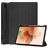 Mobigear Tri-Fold Gel Samsung Galaxy Tab S7 FE Hoes TPU,Kunstleer Bookcase + Stylus Houder - Zwart