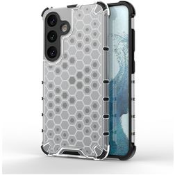 Mobigear Honeycomb Samsung Galaxy S24 Hoesje Hardcase Backcover Shockproof - Wit