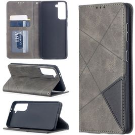 Mobigear Rhombus Slim Samsung Galaxy S21 Hoesje Bookcase - Grijs