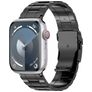 Mobigear Melbourne Titanium Apple Watch Bandje Vouwsluiting - 42/41/40/38 mm - Zwart