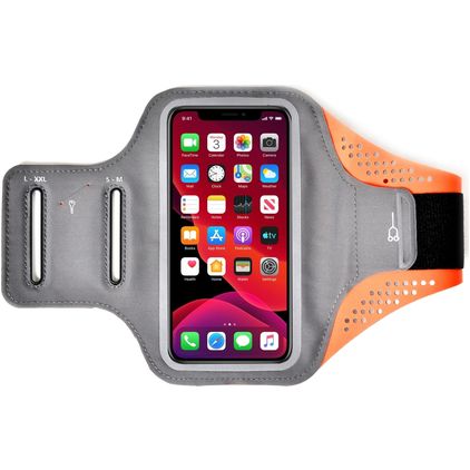 Mobigear Easy Fit Telefoonhouder Hardlopen POCO M5 Sport Hoesje Neopreen Sportarmband - Oranje
