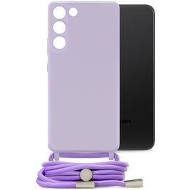 Mobilize Lanyard Gelly Samsung Galaxy S22 Plus Flexibel TPU Hoesje met koord - Pastel Purple