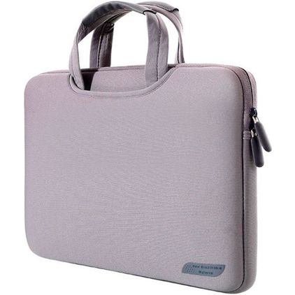 Mobigear Neon Neopreen Laptop Aktetas 13 - 14 inch Laptoptas + Handvat - Grijs