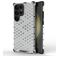 Mobigear Honeycomb Samsung Galaxy S24 Ultra Hoesje Hardcase Backcover Shockproof - Wit