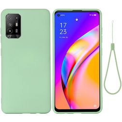 Mobigear Rubber Touch OPPO A94 5G Siliconen Hoesje Backcover - Groen