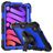 Mobigear SureGrip Xtreme iPad Mini 6 (2021) Hoes Hard Kunststof,Siliconen Backcover + Stylus Houder + Schouderband + Standaard - Zwart / Blauw