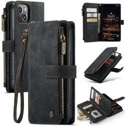 Caseme C30 iPhone 14 Plus Hoesje Bookcase Portemonnee - Zwart