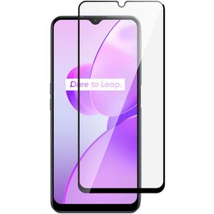 Mobigear Premium Realme C31 Glazen Screenprotector - Case Friendly - Zwart