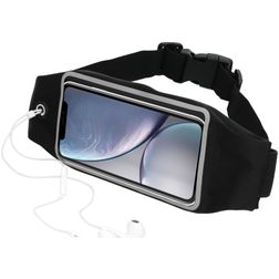 Mobiparts Comfort Fit Belt Telefoonhouder Hardlopen iPhone XR Sport Hoesje Neopreen Heuptas - Zwart