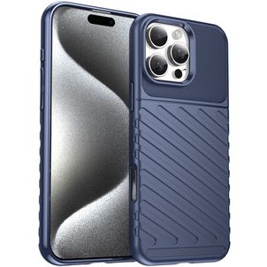 Mobigear Groove iPhone 16 Pro Max Hoesje Flexibel TPU Backcover - Blauw