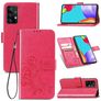 Mobigear Clover Samsung Galaxy A52 Hoesje Bookcase Portemonnee - Magenta