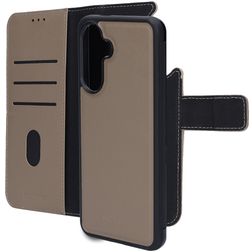 Mobiparts Samsung Galaxy A56 Hoesje Echt Leer Uitneembare 2in1 Bookcase Portemonnee - Taupe