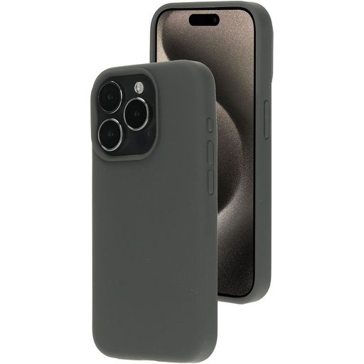 Mobiparts iPhone 15 Pro Siliconen Hoesje Backcover - Urban Grey