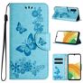 Mobigear Butterfly Samsung Galaxy A35 Hoesje Bookcase Portemonnee - Blauw