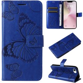 Mobigear Butterfly iPhone 17e Hoesje Bookcase Portemonnee - Blauw