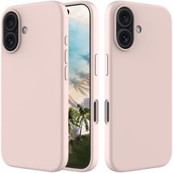 Mobigear Rubber Touch iPhone 16 Siliconen Hoesje Backcover - Roze