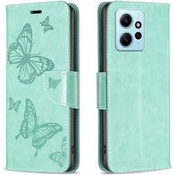 Mobigear Butterfly Xiaomi Redmi Note 12 Hoesje Bookcase Portemonnee - Groen