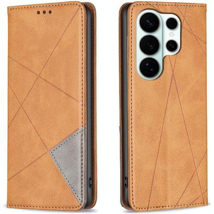 Mobigear Rhombus Slim Samsung Galaxy S26 Ultra Hoesje Bookcase - Geel