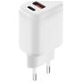 Mobiparts Dual USB / USB-C Oplader Power Delivery 20W - Wit