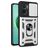 Mobigear Armor Ring Cam Slide Xiaomi Redmi 10 5G Hoesje Hardcase Backcover Shockproof met Ringhouder en Camera Slider - Zilver