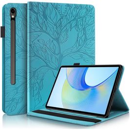 Mobigear Tree Samsung Galaxy Tab S10 FE Plus Hoes Bookcase + Stylus Houder - Blauw