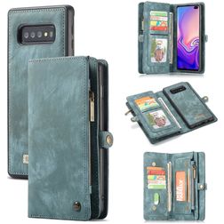 CaseMe 008 Samsung Galaxy S10 Hoesje Uitneembare 2in1 Bookcase Portemonnee - Blauw
