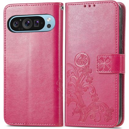Mobigear Clover Google Pixel 10 Pro XL Hoesje Bookcase Portemonnee - Magenta