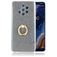 Mobigear Glitter Ring Nokia 9 PureView Hoesje Flexibel TPU Backcover met Ringhouder - Grijs