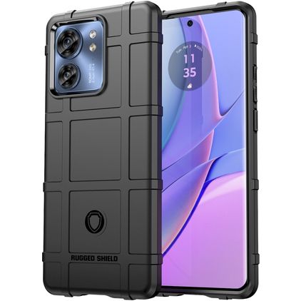 Mobigear Rugged Shield Motorola Edge 40 Hoesje Flexibel TPU Backcover Shockproof - Zwart