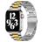 Mobigear Antwerp Stalen Apple Watch Bandje Vouwsluiting - 42/41/40/38 mm - Goud / Zilver