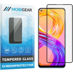 Mobigear Premium Realme 8 Glazen Screenprotector - Case Friendly - Zwart