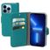 Mobiparts Saffiano Wallet iPhone 13 Pro Hoesje Bookcase Portemonnee - Turquoise