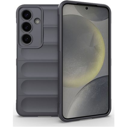 Mobigear Bumpy Samsung Galaxy S25 Hoesje Flexibel TPU Backcover - Grijs