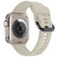 Mobigear Ripple Siliconen Apple Watch Bandje Gespsluiting - 49/46/45/44 mm - Sterrenlicht