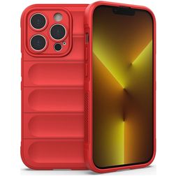Mobigear Bumpy iPhone 14 Pro Hoesje Flexibel TPU Backcover - Rood