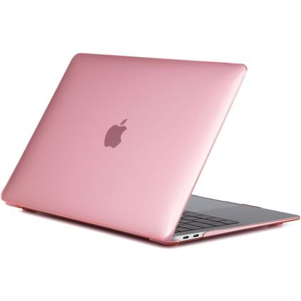 Mobigear Glossy MacBook Air 13 Inch (2018-2020) Hoes Hardshell Laptopcover MacBook Case - Roze - Model A1932 / A2179 / A2337