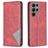 Mobigear Rhombus Slim Samsung Galaxy S23 Ultra Hoesje Bookcase - Rood
