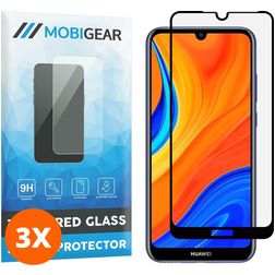 Mobigear Premium Huawei Y6s Glazen Screenprotector - Case Friendly - Zwart (3-Pack)