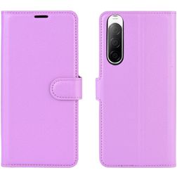 Mobigear Classic Sony Xperia 10 II Hoesje Bookcase Portemonnee - Paars