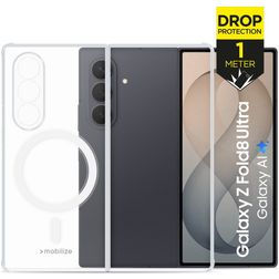 Mobilize Naked Protection Doorzichtig Samsung Galaxy Z Fold 8 MagSafe Hoesje Hardcase Backcover Shockproof - Transparant