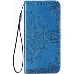 Mobigear Mandala Motorola One Fusion Plus Hoesje Bookcase Portemonnee - Blauw