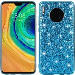 Mobigear Glitter Huawei Mate 30 Hoesje Hardcase Backcover - Blauw