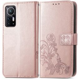 Mobigear Clover Xiaomi 12 Hoesje Bookcase Portemonnee - Roségoud