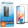 Mobigear Premium OPPO A38 Glazen Screenprotector - Case Friendly - Zwart (3-Pack)
