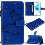 Mobigear Butterfly iPhone 12 Hoesje Bookcase Portemonnee - Blauw