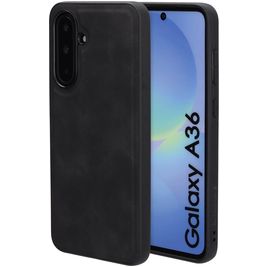 Mobiparts Classic Samsung Galaxy A36 MagSafe Hoesje TPU,Kunstleer Backcover - Graphite Black